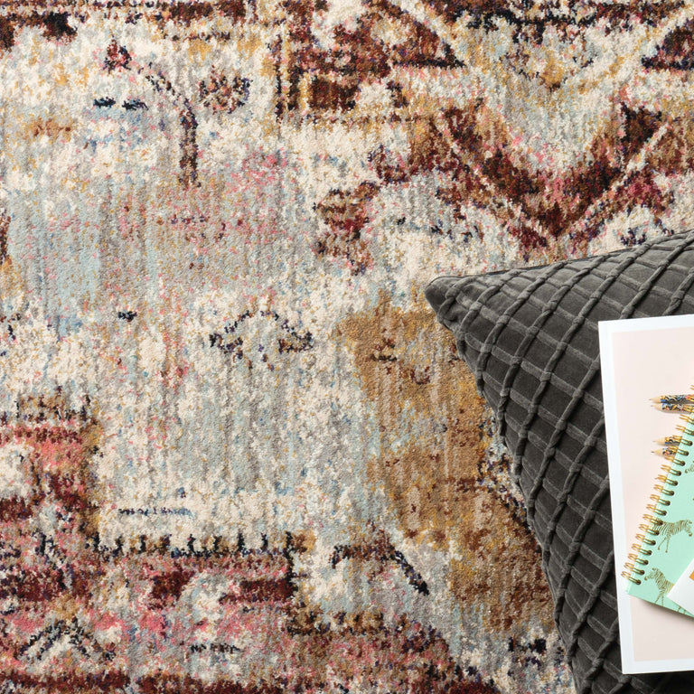 Loloi Rugs Anastasia Collection Rug in Slate, Multi - 7'10" x 7'10"