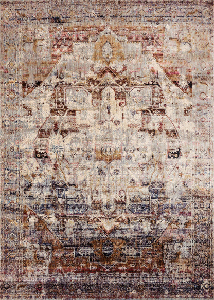 Loloi Rugs Anastasia Collection Rug in Slate, Multi - 9'6" x 9'6"