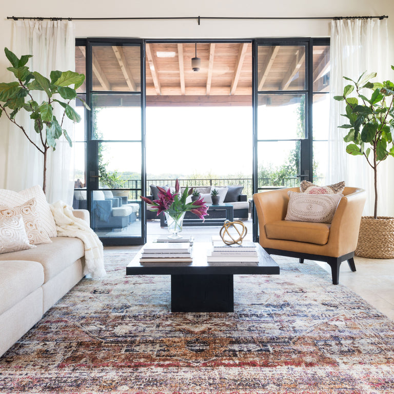 Loloi Rugs Anastasia Collection Rug in Slate, Multi - 7'10" x 7'10"