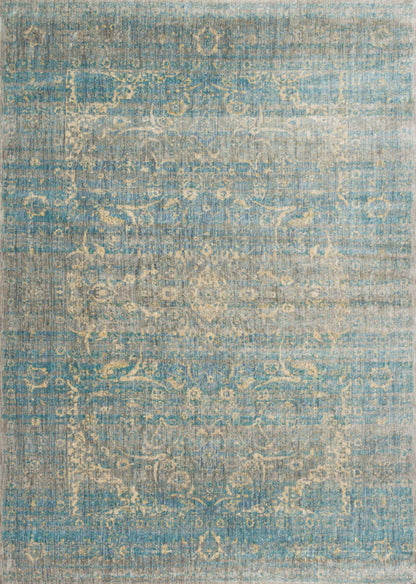 Loloi Rugs Anastasia Collection Rug in Lt. Blue, Mist - 13' x 18'