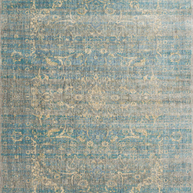 Loloi Rugs Anastasia Collection Rug in Lt. Blue, Mist - 7'10" x 7'10"
