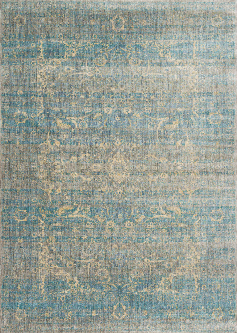 Loloi Rugs Anastasia Collection Rug in Lt. Blue, Mist - 9'6" x 13'