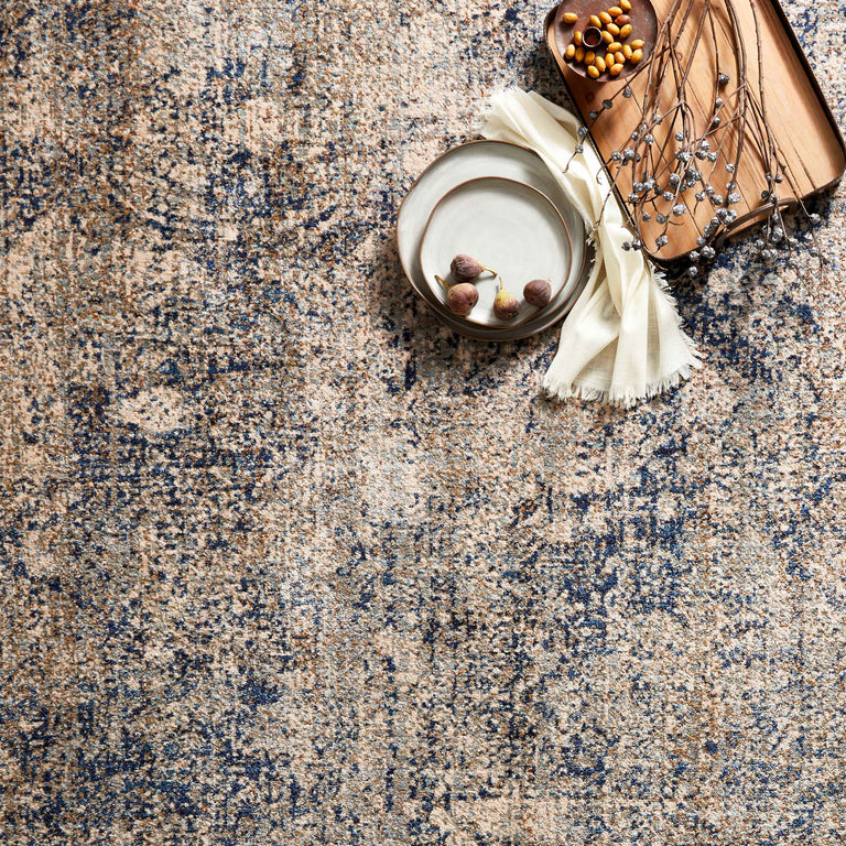 Loloi Rugs Anastasia Collection Rug in Mist, Blue - 7'10" x 7'10"