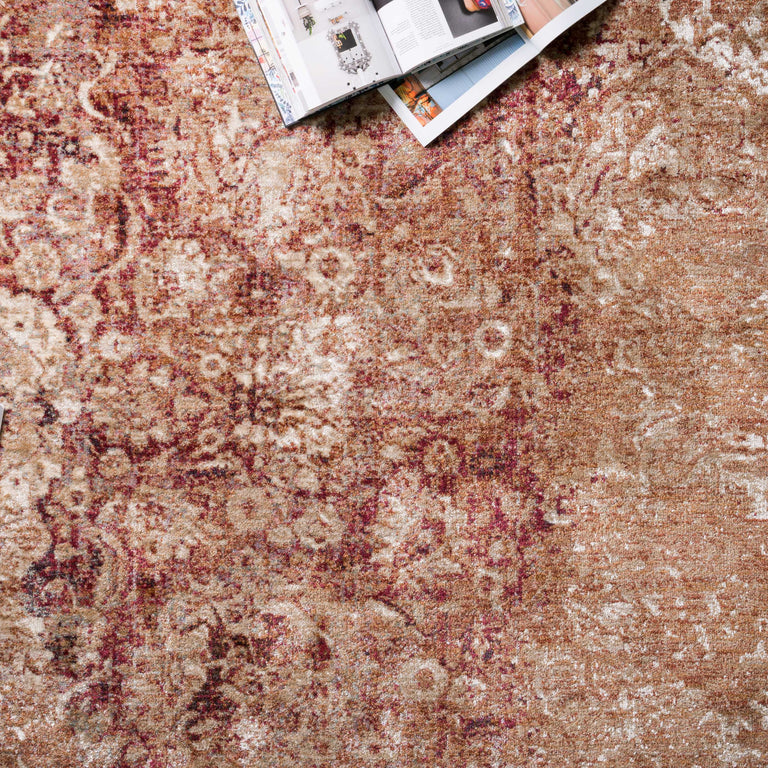 Loloi Rugs Anastasia Collection Rug in Copper, Ivory - 7'10" x 10'10"