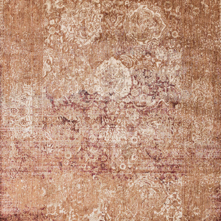 Loloi Rugs Anastasia Collection Rug in Copper, Ivory - 7'10" x 7'10"