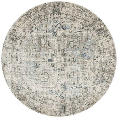 Loloi Rugs Anastasia Collection Rug in Blue, Slate - 9'6" x 9'6"