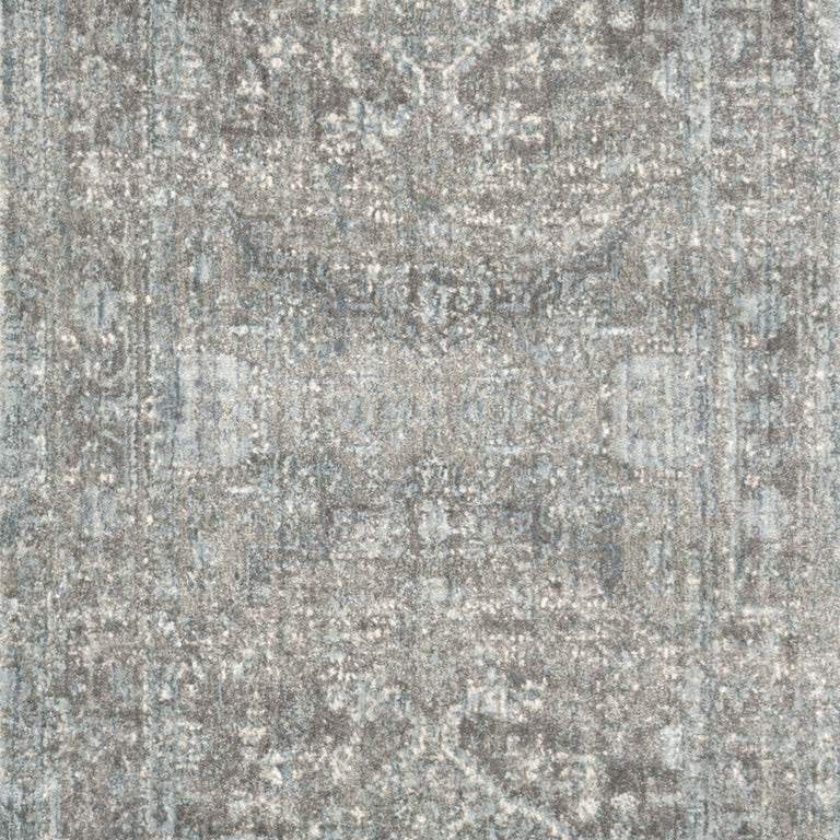 Loloi Rugs Anastasia Collection Rug in Stone, Blue - 7'10" x 7'10"