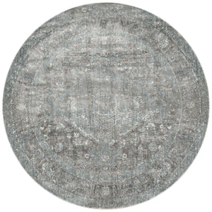 Loloi Rugs Anastasia Collection Rug in Stone, Blue - 7'10" x 7'10"