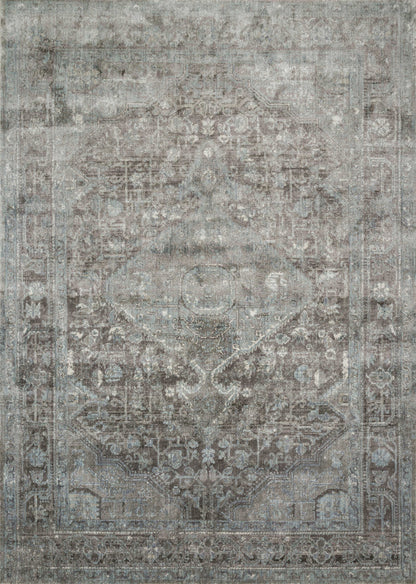 Loloi Rugs Anastasia Collection Rug in Stone, Blue - 6'7" x 9'2"