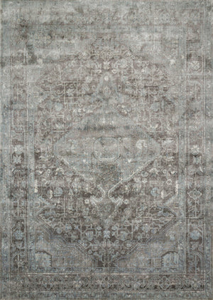 Loloi Rugs Anastasia Collection Rug in Stone, Blue - 9'6" x 13'