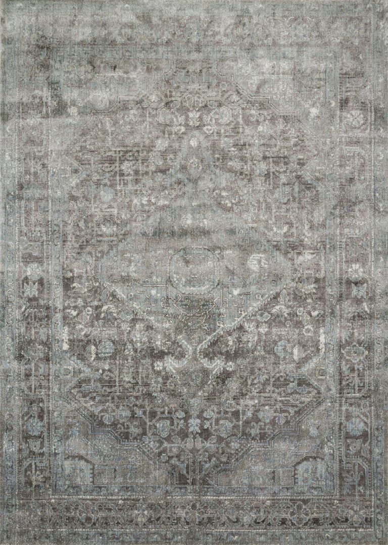 Loloi Rugs Anastasia Collection Rug in Stone, Blue - 7'10" x 10'10"