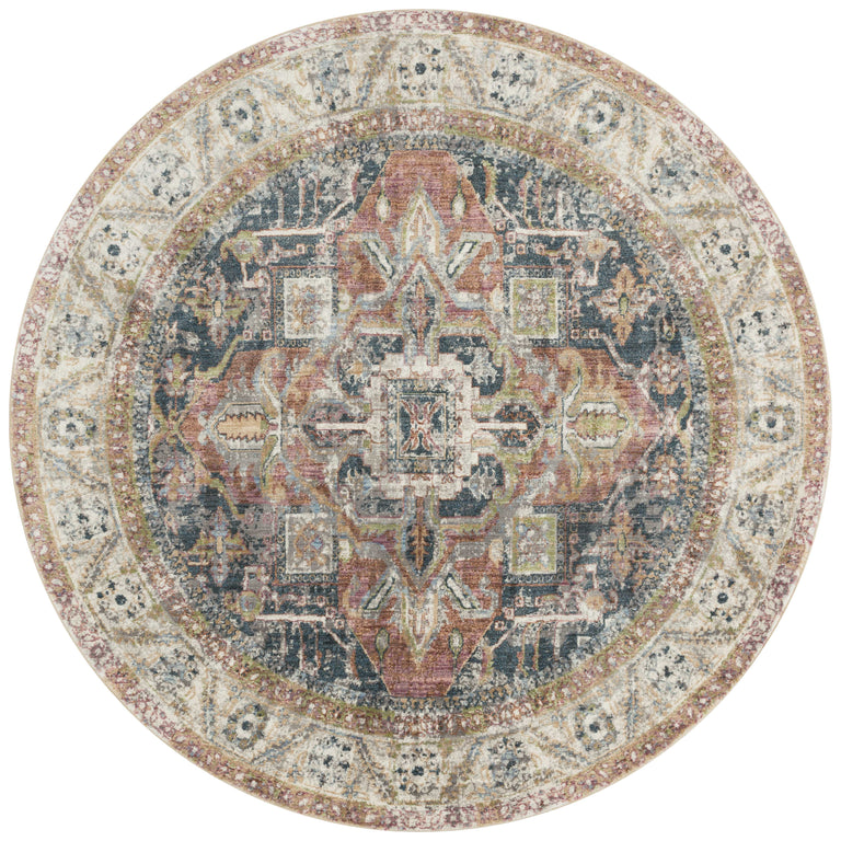 Loloi Rugs Anastasia Collection Rug in Ivory, Multi - 9'6" x 9'6", ANASAF-23IVML960R