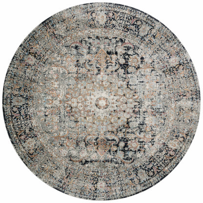 Loloi Rugs Anastasia Collection Rug in Charcoal, Sunset - 9'6" x 9'6"