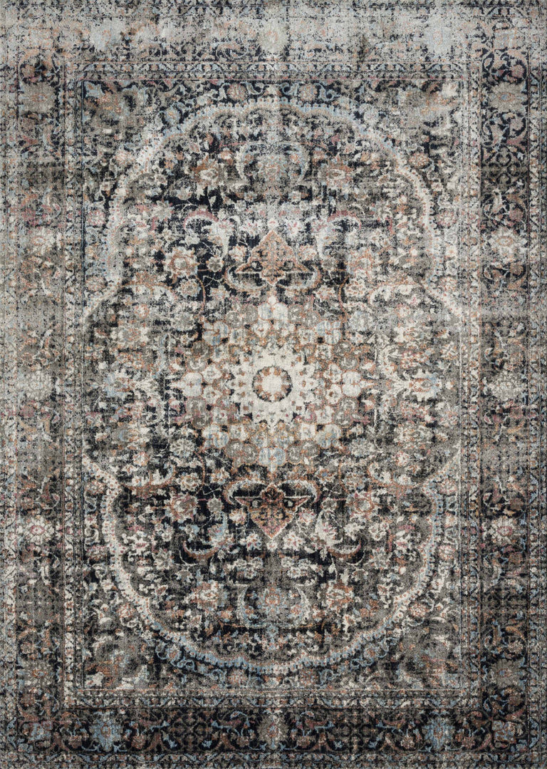 Loloi Rugs Anastasia Collection Rug in Charcoal, Sunset - 7'10" x 10'10"