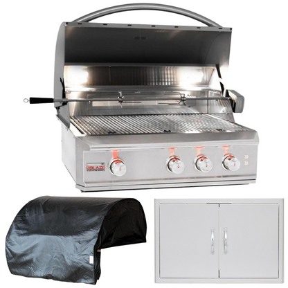 Blaze Professional 34 in. Natural Gas Grill 3 Piece Package, AP-BLZ-3PRO-NG-2