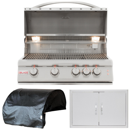 Blaze Premium LTE 32 in. Natural Gas Grill 3 Piece Package, AP-BLZ-4LTE2-NG-2