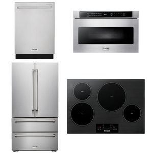 THOR Kitchen Package - 30" Induction Cooktop, Microwave, Refrigerator, Dishwasher, AP-TIH30-6