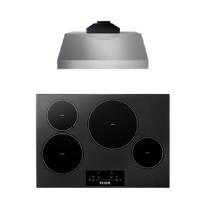 THOR Kitchen Package - 30" Induction Cooktop, Under Cabinet Range Hood, AP-TIH30-C