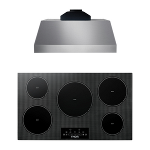 THOR Kitchen Package - 36" Induction Cooktop, Range Hood, AP-TIH36-C