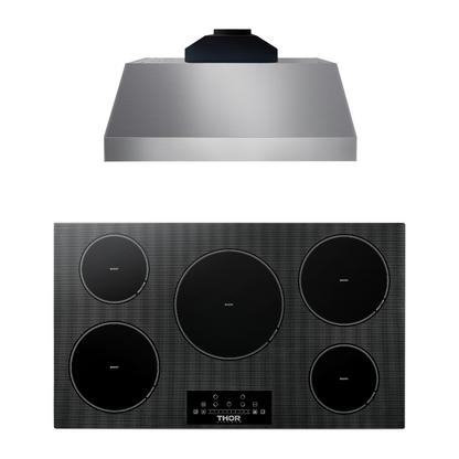 THOR Kitchen Package - 36" Induction Cooktop, Range Hood, AP-TIH36-C