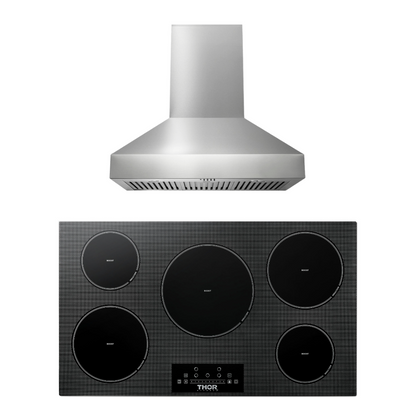 THOR Kitchen Package - 36" Induction Cooktop, Range Hood, AP-TIH36-W