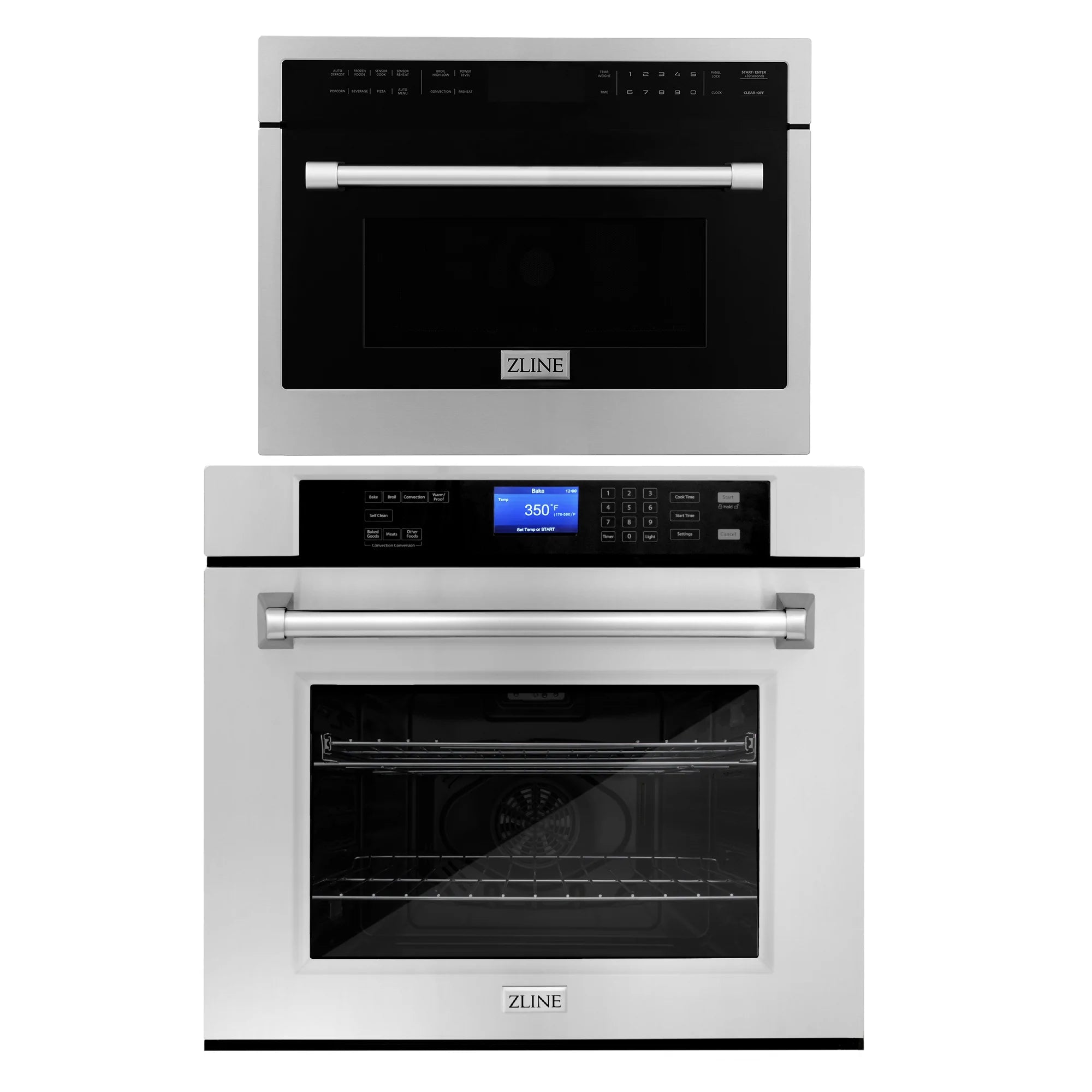 ZLINE 30 in. SelfCleaning Wall Oven and 24 in. Microwave Oven Applian