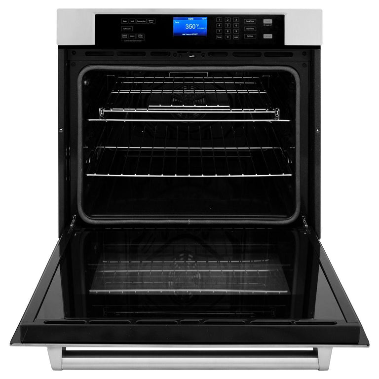 ZLINE 30 in. Self-Cleaning Wall Oven and 30 in. Rangetop Appliance Package, 2KP-RT30-AWS30