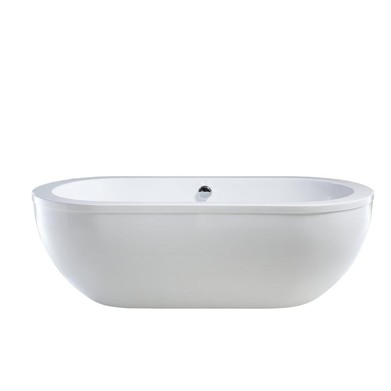 Vanity Art Acrylic 71 in. x 34 in. Freestanding Soaking Bathtub, VA6837