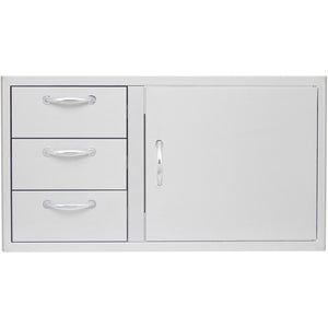 Blaze 39-Inch Access Door & Triple Drawer Combo, BLZ-DDC-39