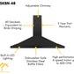 ZLINE 48 in. Convertible Vent Wall Mount Range Hood in Black Stainless Steel, BSKBN-48