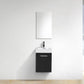 Bliss 16 in. Wall Mount Modern Bathroom Vanity - Black
