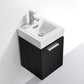Bliss 16 in. Wall Mount Modern Bathroom Vanity - Black