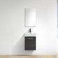 Bliss 16 in. Wall Mount Modern Bathroom Vanity - Gray Oak