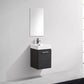 Bliss 16 in. Wall Mount Modern Bathroom Vanity - Gray Oak