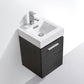 Bliss 16 in. Wall Mount Modern Bathroom Vanity - Gray Oak
