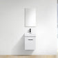 Bliss 16 in. Wall Mount Modern Bathroom Vanity - High Gloss White