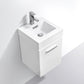 Bliss 16 in. Wall Mount Modern Bathroom Vanity - High Gloss White