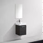 Bliss 16 in. Wall Mount Modern Bathroom Vanity - High Gloss Gray Oak