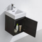 Bliss 16 in. Wall Mount Modern Bathroom Vanity - High Gloss Gray Oak