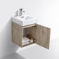 Bliss 16 in. Wall Mount Modern Bathroom Vanity - Nature Wood