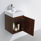 Bliss 16 in. Wall Mount Modern Bathroom Vanity - Walnut