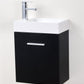 Bliss 18 in. Wall Mount Modern Bathroom Vanity - Black