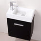 Bliss 18 in. Wall Mount Modern Bathroom Vanity - Black