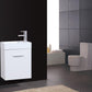 Bliss 18 in. Wall Mount Modern Bathroom Vanity - 	High Gloss White