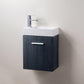 Bliss 18 in. Wall Mount Modern Bathroom Vanity - High Gloss Gray Oak