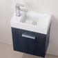 Bliss 18 in. Wall Mount Modern Bathroom Vanity - High Gloss Gray Oak