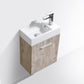 Bliss 18 in. Wall Mount Modern Bathroom Vanity - Nature Wood