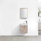 Bliss 18 in. Wall Mount Modern Bathroom Vanity - Nature Wood