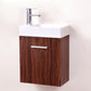 Bliss 18 in. Wall Mount Modern Bathroom Vanity - Walnut