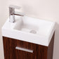 Bliss 18 in. Wall Mount Modern Bathroom Vanity - Walnut